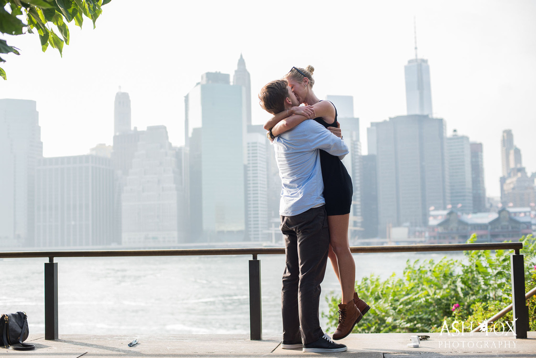 Dumbo Brooklyn Bridge Park Proposal hugging and embracing