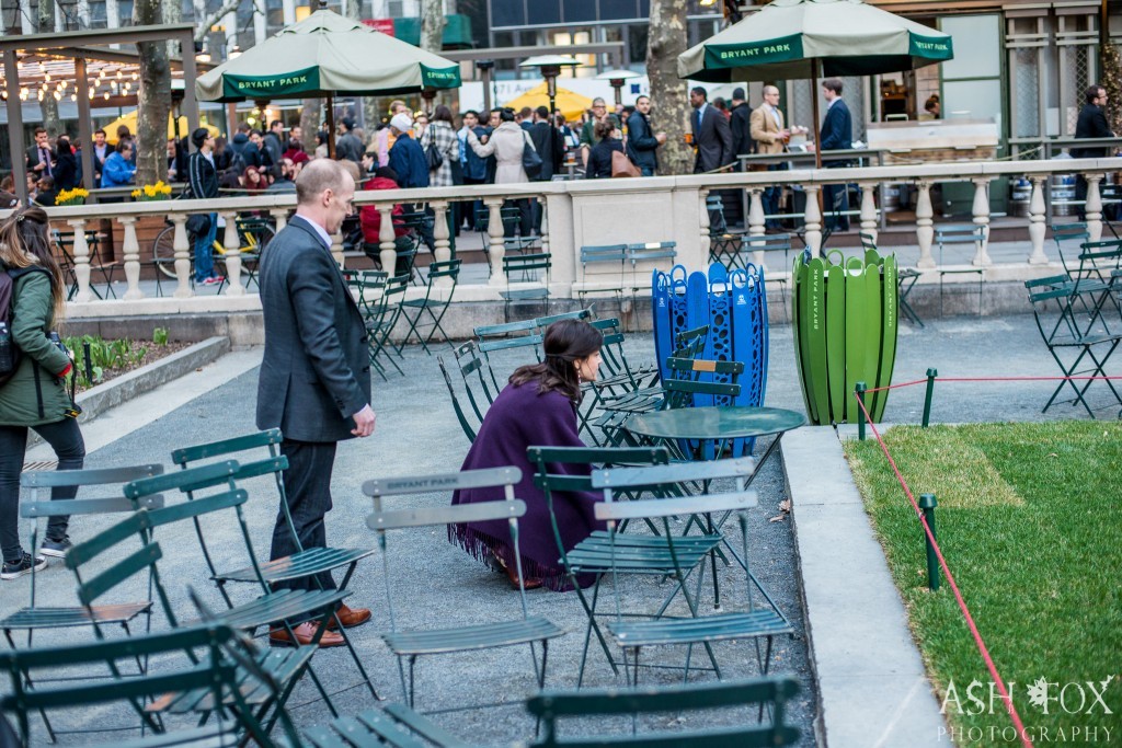 Bryant Park proposal photography in New York City, NYC