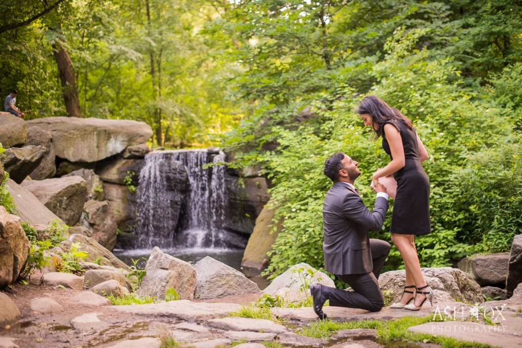 proposal at waterfall